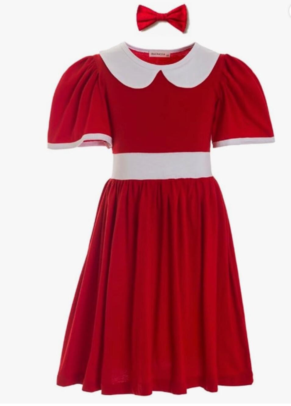 Ruikajia Annie Inspired Costume halloween A-Line Dress 8 Years Peter Pan Collar